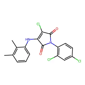 3-Chloro-1-(2,4-dichlorophenyl)-4-(2,3-dimethylanilino)pyrrole-2,5-dione structure