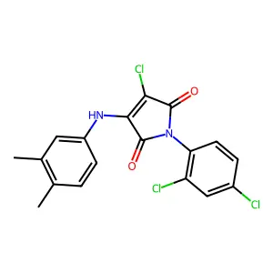 3-Chloro-1-(2,4-dichlorophenyl)-4-(3,4-dimethylanilino)pyrrole-2,5-dione structure