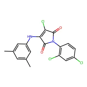 3-Chloro-1-(2,4-dichlorophenyl)-4-(3,5-dimethylanilino)pyrrole-2,5-dione structure