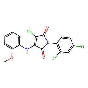 3-Chloro-1-(2,4-dichlorophenyl)-4-(2-methoxyanilino)pyrrole-2,5-dione structure