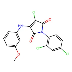 3-Chloro-1-(2,4-dichlorophenyl)-4-(3-methoxyanilino)pyrrole-2,5-dione structure