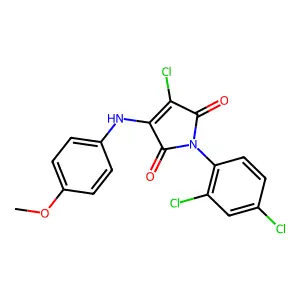 3-Chloro-1-(2,4-dichlorophenyl)-4-(4-methoxyanilino)pyrrole-2,5-dione structure
