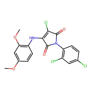 3-Chloro-1-(2,4-dichlorophenyl)-4-(2,4-dimethoxyanilino)pyrrole-2,5-dione structure