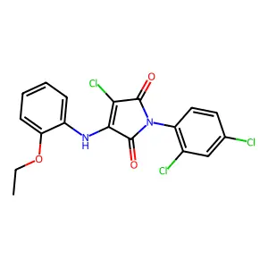 3-Chloro-1-(2,4-dichlorophenyl)-4-(2-ethoxyanilino)pyrrole-2,5-dione structure