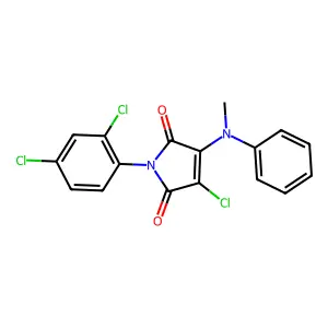 3-chloro-1-(2,4-dichlorophenyl)-4-(N-methylanilino)pyrrole-2,5-dione structure