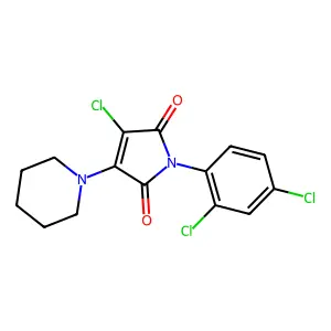3-Chloro-1-(2,4-dichlorophenyl)-4-piperidin-1-ylpyrrole-2,5-dione structure