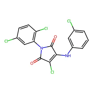 3-Chloro-4-(3-chloroanilino)-1-(2,5-dichlorophenyl)pyrrole-2,5-dione structure