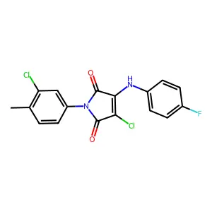 3-Chloro-1-(3-chloro-4-methylphenyl)-4-(4-fluoroanilino)pyrrole-2,5-dione structure