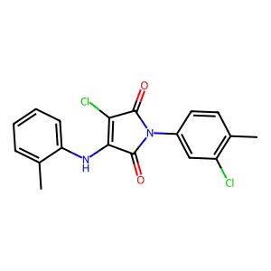 3-Chloro-1-(3-chloro-4-methylphenyl)-4-(2-methylanilino)pyrrole-2,5-dione structure