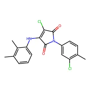 3-Chloro-1-(3-chloro-4-methylphenyl)-4-(2,3-dimethylanilino)pyrrole-2,5-dione structure
