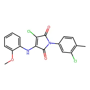 3-Chloro-1-(3-chloro-4-methylphenyl)-4-(2-methoxyanilino)pyrrole-2,5-dione structure