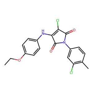 3-Chloro-1-(3-chloro-4-methylphenyl)-4-(4-ethoxyanilino)pyrrole-2,5-dione structure