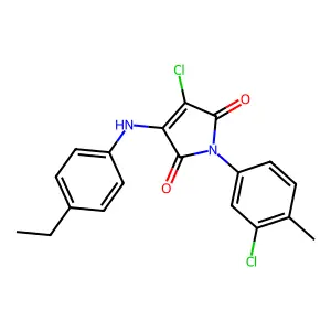 3-Chloro-1-(3-chloro-4-methylphenyl)-4-(4-ethylanilino)pyrrole-2,5-dione structure