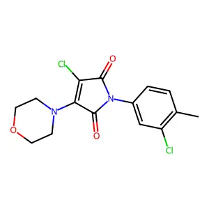 3-Chloro-1-(3-chloro-4-methylphenyl)-4-morpholin-4-ylpyrrole-2,5-dione structure