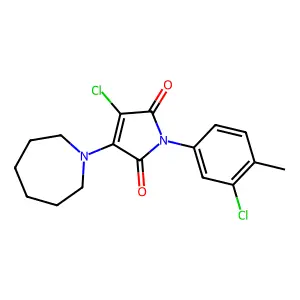 3-(Azepan-1-yl)-4-chloro-1-(3-chloro-4-methylphenyl)pyrrole-2,5-dione structure