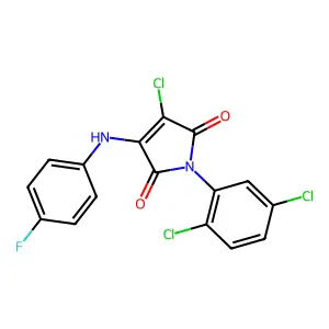 3-Chloro-1-(2,5-dichlorophenyl)-4-(4-fluoroanilino)pyrrole-2,5-dione structure