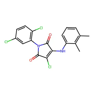 3-Chloro-1-(2,5-dichlorophenyl)-4-(2,3-dimethylanilino)pyrrole-2,5-dione structure