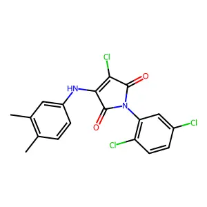 3-Chloro-1-(2,5-dichlorophenyl)-4-(3,4-dimethylanilino)pyrrole-2,5-dione structure