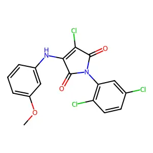 3-Chloro-1-(2,5-dichlorophenyl)-4-(3-methoxyanilino)pyrrole-2,5-dione structure
