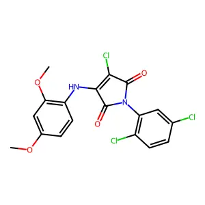 3-Chloro-1-(2,5-dichlorophenyl)-4-(2,4-dimethoxyanilino)pyrrole-2,5-dione structure