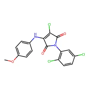 3-Chloro-1-(2,5-dichlorophenyl)-4-(4-methoxyanilino)pyrrole-2,5-dione structure