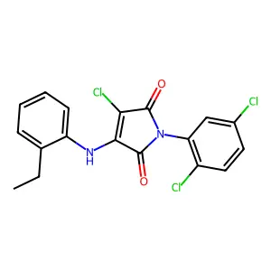3-Chloro-1-(2,5-dichlorophenyl)-4-(2-ethylanilino)pyrrole-2,5-dione structure
