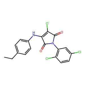 3-Chloro-1-(2,5-dichlorophenyl)-4-(4-ethylanilino)pyrrole-2,5-dione structure