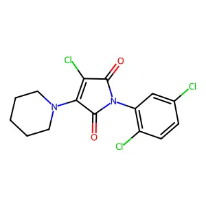 3-Chloro-1-(2,5-dichlorophenyl)-4-piperidin-1-ylpyrrole-2,5-dione structure
