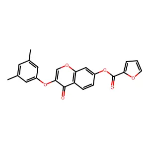 3-(3,5-dimethylphenoxy)-4-oxo-4H-chromen-7-yl furan-2-carboxylate structure