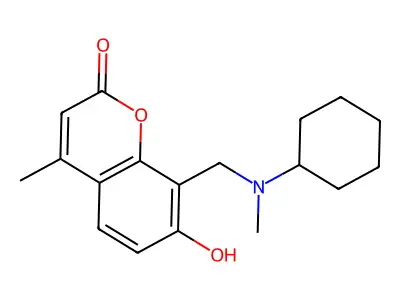 8-{[cyclohexyl(methyl)amino]methyl}-7-hydroxy-4-methyl-2H-chromen-2-one structure