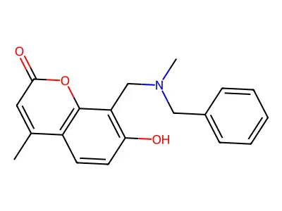 8-{[benzyl(methyl)amino]methyl}-7-hydroxy-4-methyl-2H-chromen-2-one structure