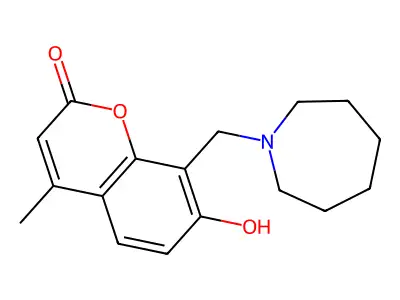 8-(azepan-1-ylmethyl)-7-hydroxy-4-methyl-2H-chromen-2-one structure