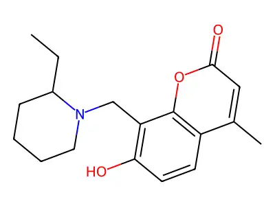 8-(2-Ethyl-piperidin-1-ylmethyl)-7-hydroxy-4-methyl-chromen-2-one structure