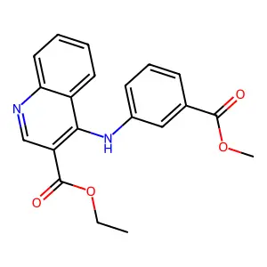 Ethyl 4-{[3-(methoxycarbonyl)phenyl]amino}quinoline-3-carboxylate structure