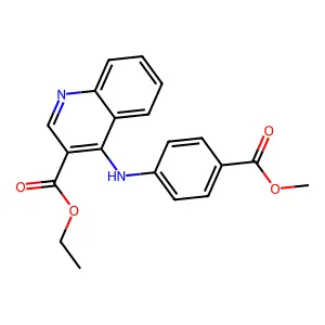Ethyl 4-{[4-(methoxycarbonyl)phenyl]amino}quinoline-3-carboxylate structure