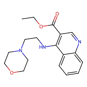 Ethyl 4-(2-morpholin-4-ylethylamino)quinoline-3-carboxylate structure
