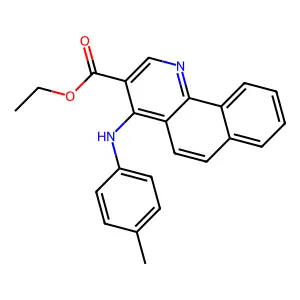 Ethyl 4-[(4-methylphenyl)amino]benzo[h]quinoline-3-carboxylate structure