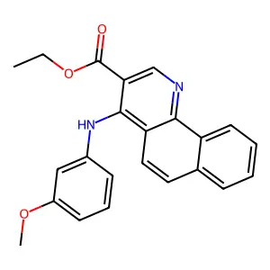 Ethyl 4-(3-methoxyanilino)benzo[h]quinoline-3-carboxylate structure