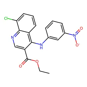 Ethyl 8-chloro-4-[(3-nitrophenyl)amino]quinoline-3-carboxylate structure