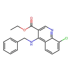Ethyl 4-(benzylamino)-8-chloroquinoline-3-carboxylate structure
