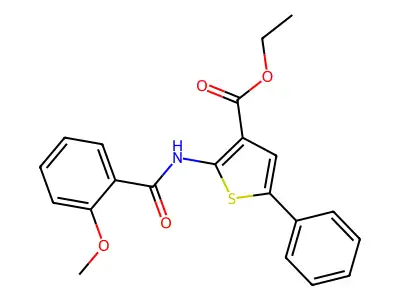 Ethyl 2-[(2-methoxybenzoyl)amino]-5-phenylthiophene-3-carboxylate structure