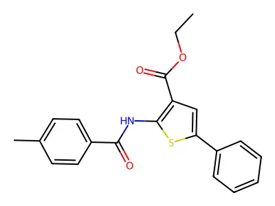 Ethyl 2-[(4-methylbenzoyl)amino]-5-phenylthiophene-3-carboxylate structure