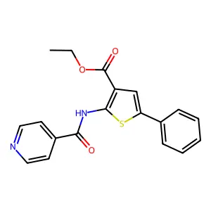 Ethyl 2-(isonicotinamido)-5-phenylthiophene-3-carboxylate structure