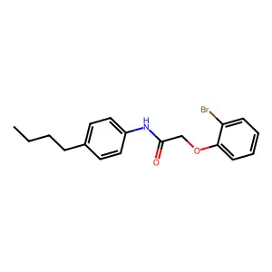 2-(2-bromophenoxy)-N-(4-butylphenyl)acetamide structure