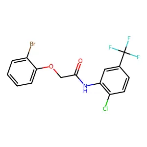 2-(2-bromophenoxy)-N-[2-chloro-5-(trifluoromethyl)phenyl]acetamide structure