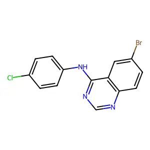 6-bromo-N-(4-chlorophenyl)-4-quinazolinamine structure