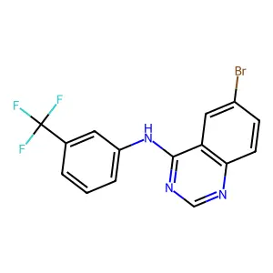 6-bromo-N-(3-(trifluoromethyl)phenyl)quinazolin-4-amine structure