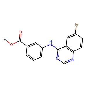 Methyl 3-((6-bromoquinazolin-4-yl)amino)benzoate structure