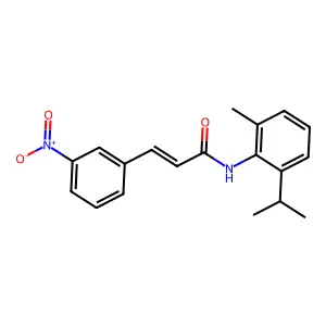 (2E)-N-[2-methyl-6-(propan-2-yl)phenyl]-3-(3-nitrophenyl)prop-2-enamide structure