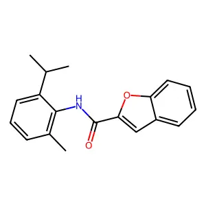 N-[2-methyl-6-(propan-2-yl)phenyl]-1-benzofuran-2-carboxamide structure